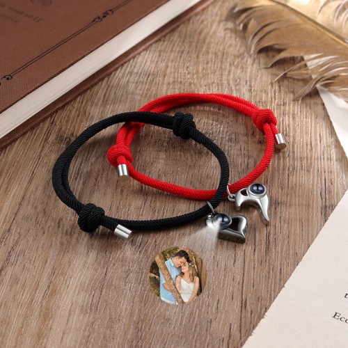 VALENTINO Bracciale Proiezione Foto Unico Ricordare i propri cari Regalo Lunga Distanza