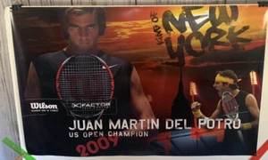 VTG Wilson Tennis Poster 2009 Juan Martin Del Potro 36" x 24" Glossy - Picture 1 of 6
