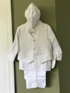 LITO KLEINKIND JUNGEN WEISS 12-18M 5-TEILIGER HOSENANZUG NEU MIT ETIKETT - Bild 1 von 5