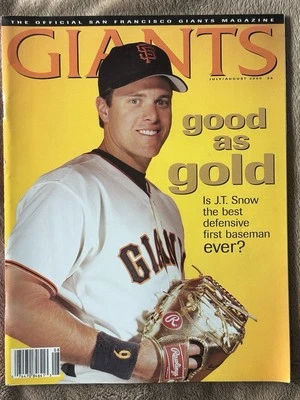 OFFICIAL SAN FRANCISCO GIANTS MAGAZINE PROGRAM VS. OAKLAND J.T. SNOW COVER 2000 - Image 1 of 4