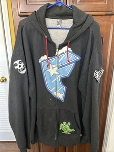 Famous Stars & Straps Herren Hoodie Sweatshirt Chill Ice Freeze Schwarz Y2K Zip XXL - Bild 1 von 7