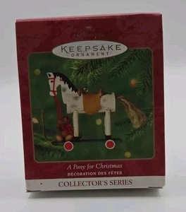 2000 Hallmark Andenken Ornament ein Pony zu Weihnachten 3. Sammlerserie Xx14 - Bild 1 von 3