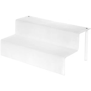 Plymor Frosted Acrylic 2-Step Display Stairs, 6.25" H x 12" W x 10.25" D - Picture 1 of 1