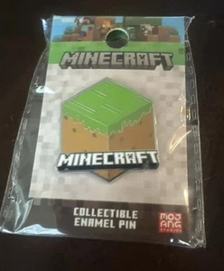 Minecraft Game Logo Exclusive Minecraft Enamel Pin. New In Pack. Collectors Item - Picture 1 of 8