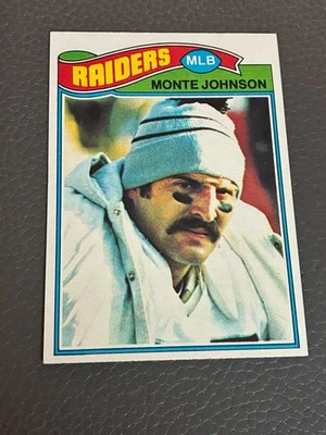 1977 Topps #77 Monte Johnson Raiders - Image 1 of 2