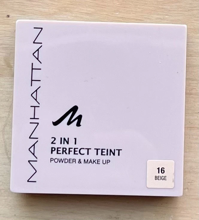 Manhattan 2 in 1 PERFECT TIENT Powder & Make-Up, 16 Beige  9g- NEW NO BOX - Image 1 of 1