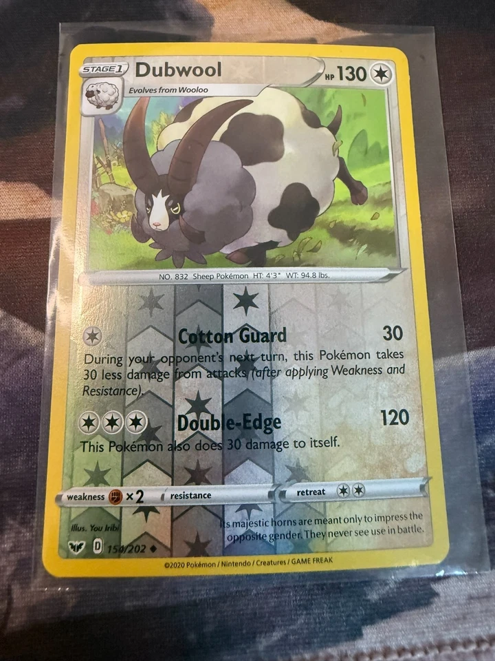 Dubwool 154/202 Swsh01: Sword & Shield Reverse Holo - Image 1 of 1