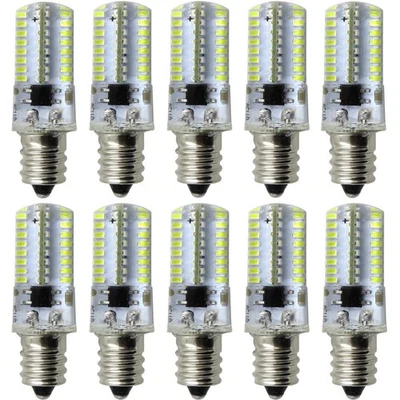 10pcs E12 Candelabra T5 64-3014 SMD LED Light Lamp Bulb Fit Sewing 6000K 120V - Image 1 of 4