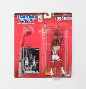 Patrick Ewing - Figura de acción de los New York Knicks + Tarjeta coleccionable 1998 NBA Baloncesto - Imagen 1 de 4