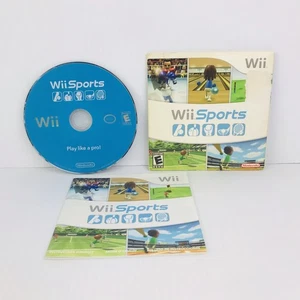 Wii Sports Nintendo Cardboard Sleeve & Game w/ Manual. Tested - Picture 1 of 5