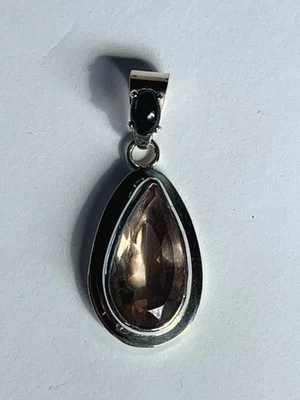 Andy's Gem Garage Sale - Ametrine Pendant in Sterling Silver with Onyx Accent - Image 1 of 4