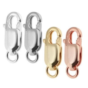 925 Lobster Claw Clasp Keychain Jewelry DIY Craft - Picture 1 of 22