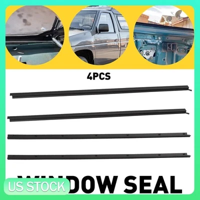 For 86-97 Nissan Navara Hardbody D21 4X Front Door Belt Weatherstrip Rubber Seal - Изображение 1 из 4