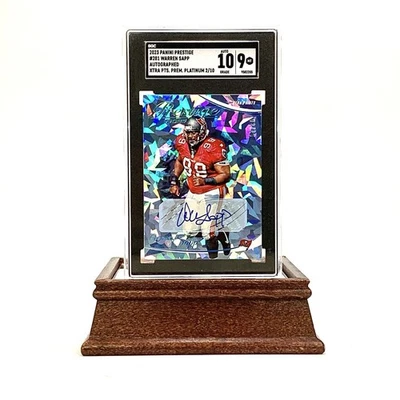 Warren Sapp 2023 Panini Prestige XTRA POINTS 2/10 Premium Platinum SGC 9 Auto 10 - Image 1 of 4