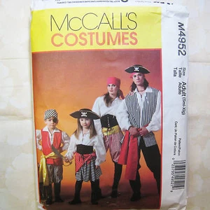 Patrón de Disfraz de Pirata Hombre y Dama McCall's 4952 Talla S-XL - Imagen 1 de 1