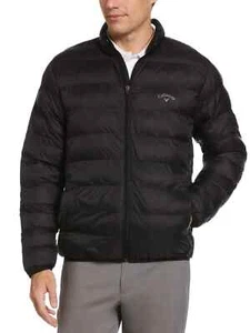 Callaway Golf Puffer Jacket Mens Quilted Full Zip Pockets Caviar SIZE L - Picture 1 of 5