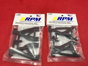 RPM TRAXXAS 1/16 E-REVO mini BLACK Front + Rear SUSPENSION A-ARMS vxl XL2.5 - Picture 1 of 1