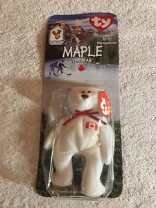 One Retired Ty Mini Beanie Baby - Maple The Bear - McDonalds Edition (1999) - Bild 1 von 7