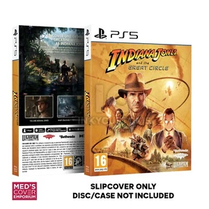 Indiana Jones and The Great Circle PS5 Custom Slip Cover Sleeve Case BEZ GRY - Zdjęcie 1 z 15