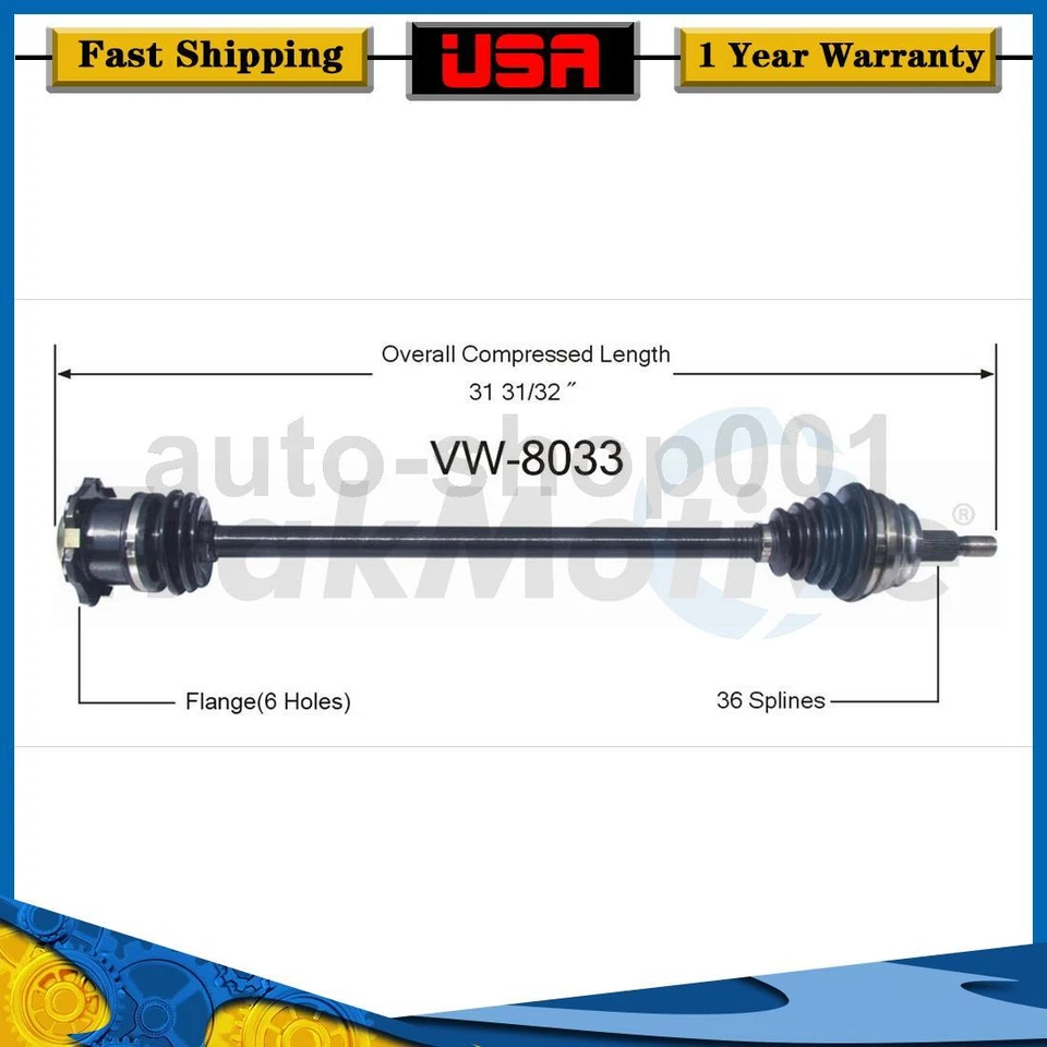 Eixo dianteiro direito CV junta eixo para Volkswagen Jetta City 2.0L 2009 2008 2007 - Imagem 1 de 2