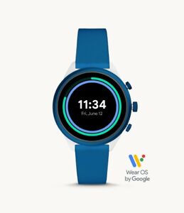 Fossil Sport Metal and Silicone Touchscreen Smartwatch blue