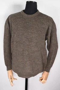 VTG Barbour Men's Fisherman Sweater Pure New Wool Made in Scotland C46/117CM - Picture 1 of 9