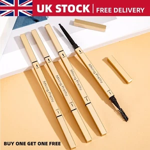 TicTok Eyebrow PENCIL & BRUSH - Fine Brow Definition Shaper - Waterproof Liner 5 - Picture 1 of 22