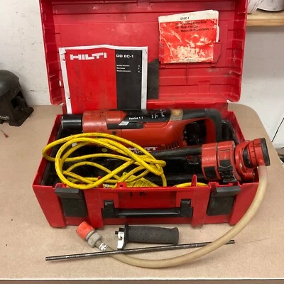 KIT DE MÁQUINA DE PERFORACIÓN HÚMEDA TALADRO NÚCLEO DIAMANTE HILTI DD EC-1 CON ESTUCHE, FUNCIONA MUY BIEN Foto 1 de 4