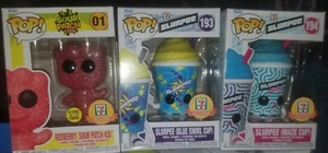 Funko Pop GID Redberry & Blue Swirl Cup & Maze Cup & Lemon Slurpee - Picture 1 of 3