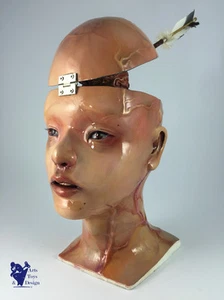 SHOKO FUJIMORI (1986) SKULPTUR FRAU IM TRAUM BRISE EINZIGARTIGES WERK H 31,5 CM  - Bild 1 von 9