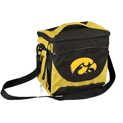 Iowa Hawkeyes 24 Can Cooler Zipper Insulated Tote NCAA Cover