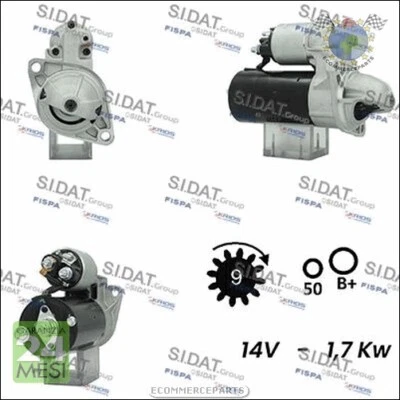 Motorino di avviamento Sidat per OPEL VECTRA C B SINTRA SIGNUM - Immagine 1 di 3