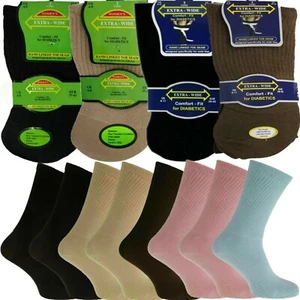 3 Paar EXTRA BREITE Socken für Herren Damen Diabetiker Baumwolle BIG FOOT UK 4-7/6-11/11-14 - Bild 1 von 19