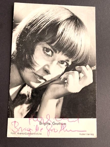 BRIGITTE GROTHUM  signed seltene  Autogrammkarte 9x14 Autogramm - Bild 1 von 2