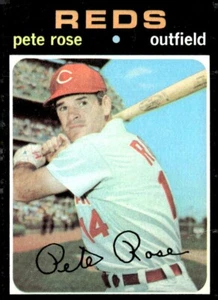 Carta Baseball 1971 Topps #100 Pete Rose Cincinnati Reds Eccellente +++ - Foto 1 di 2