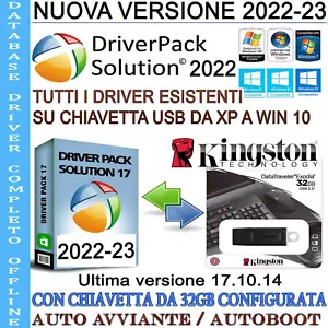 DRIVER PACK SOLUTION 2022-23 USB KIT DA 64GB DATABASE DRIVER DA WIN XP A WIN 10 - Foto 1 di 4