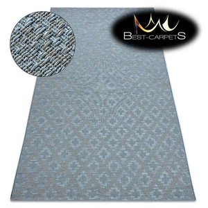 Amazing SISAL RUG "FORT" 36215535 Diamond blue beige hard-wearing easy to clean - Picture 1 of 12