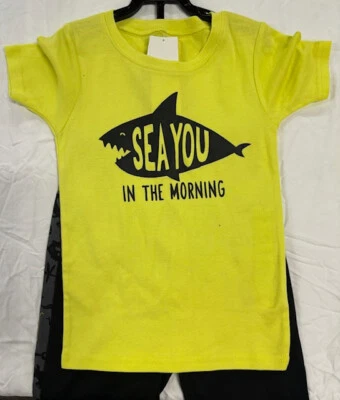 CARTERS МАЛЬЧИКОВ 3 ПК МОРЕ ВЫ УТРОМ ПИЖАМА КОМПЛЕКТ (ЧЕРНЫЙ/ЖЕЛТЫЙ 7) НОВЫЙ С ЯРЛЫКАМИ - Изображение 1 из 3