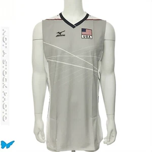 Mizuno 2014 Team USA Volleyball patriotisch grau Trikot Jaspo Größe 4XO nicht mehr produziert S3 - Bild 1 von 8