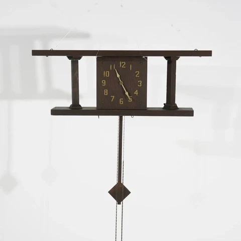 Vintage Antique Mission Oak Arts & Crafts Style Hanging Wall Clock Cover