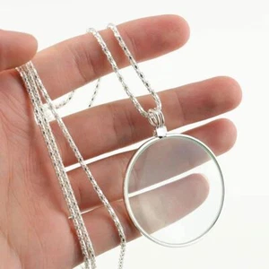 Durable Necklace Magnifier Mini Clavicle Chain 5X Magnifying Glass Women - Picture 1 of 13