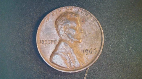 1966 LINCOLN 1C penny DIE CLASH, minor Cover