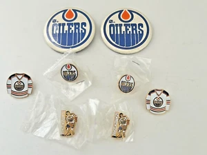Original 1980 NHL Edmonton Oilers Wayne Gretzky Pin Set (8) New - Picture 1 of 1
