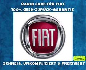 Fiat Radio Code / Key Code Continental VP1 VP2 Made in Czech Republic ECE DAB - Bild 1 von 2