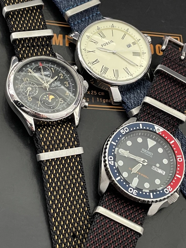 MARKENLOS Cinturino orologio DELUXE Nato Strap vari colori 20mm e 22mm