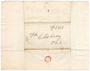 Postmeister General Amos Kendall 1835 nach Cobbs Corner OH offizielles Geschäft. - Bild 1 von 3