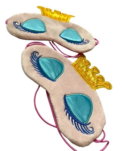 2 Pack Cute Princess Satin/Velvet Soft Sleep Mask Eye Cover Girls, Kids & Women. - Picture 1 of 3