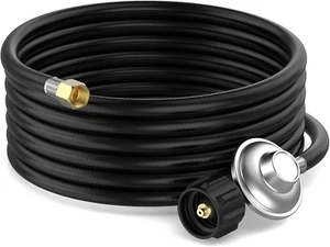 12FT Propane Regulator Hose Universal QCC1 Low Pressure for LP Grill Heater Pit - Picture 1 of 8