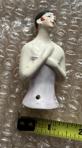 Lilac Lady Pin Cushion Half Doll Woman Figurine Porcelain Vtg Art Deco Germany - Picture 1 of 4