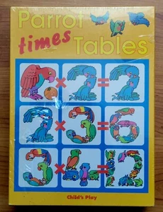 PARROT TIMES TABLES MATH GAME ~ Child's Play England ~ 1991 Ages 4 to Adult NEW! - Picture 1 of 13